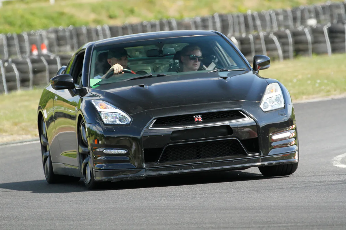 Driving Nissan GTR at a track day