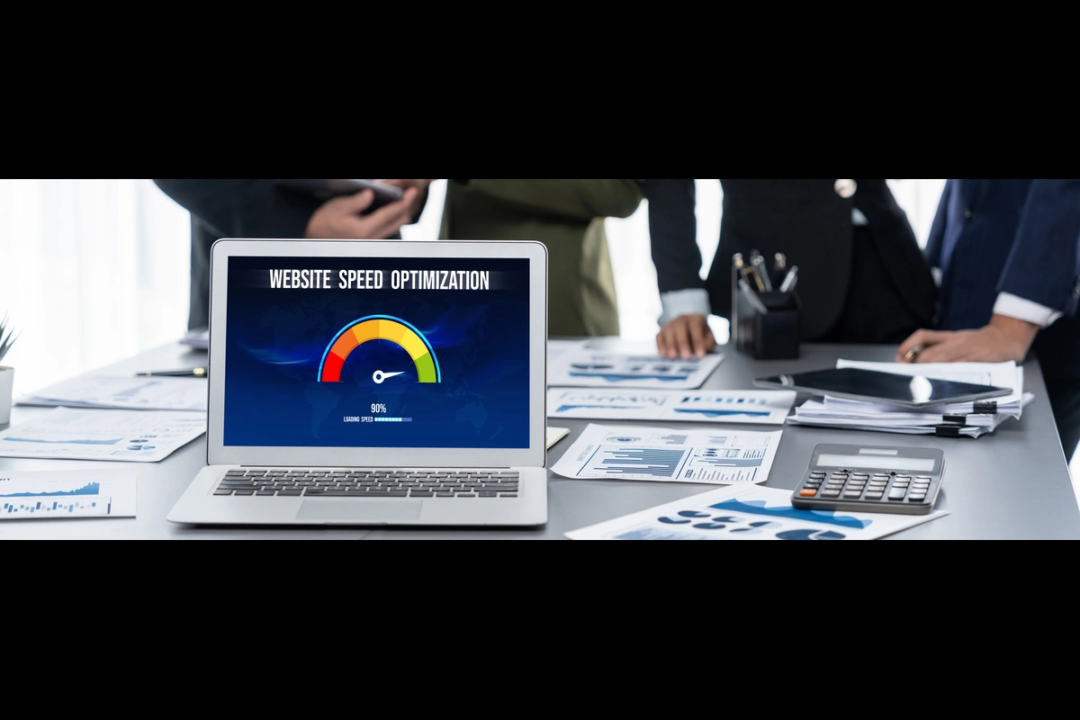 website speed optimisation showing at green on a laptop