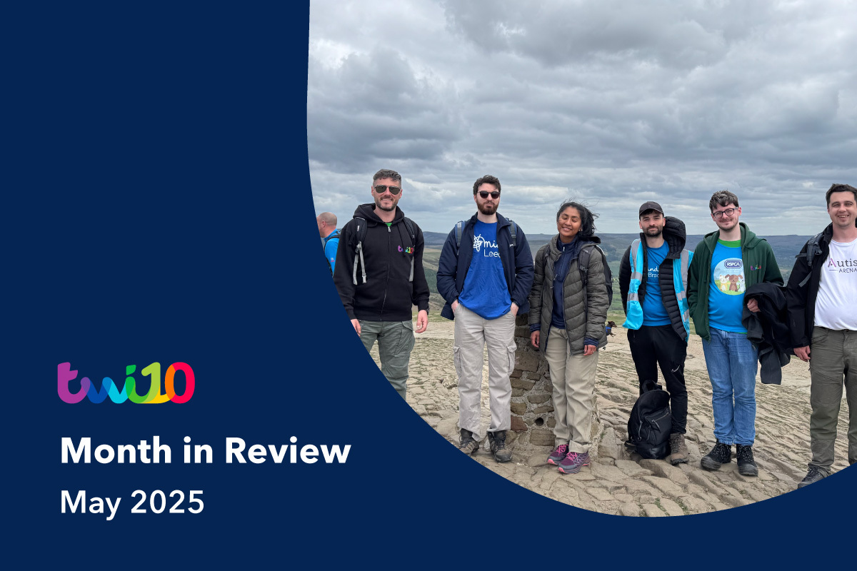 month in review blog header. team twilo on mam tor