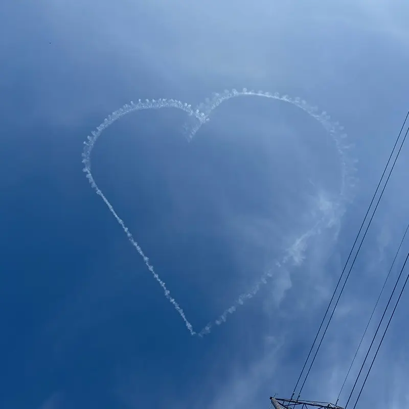 A love heart in the sky