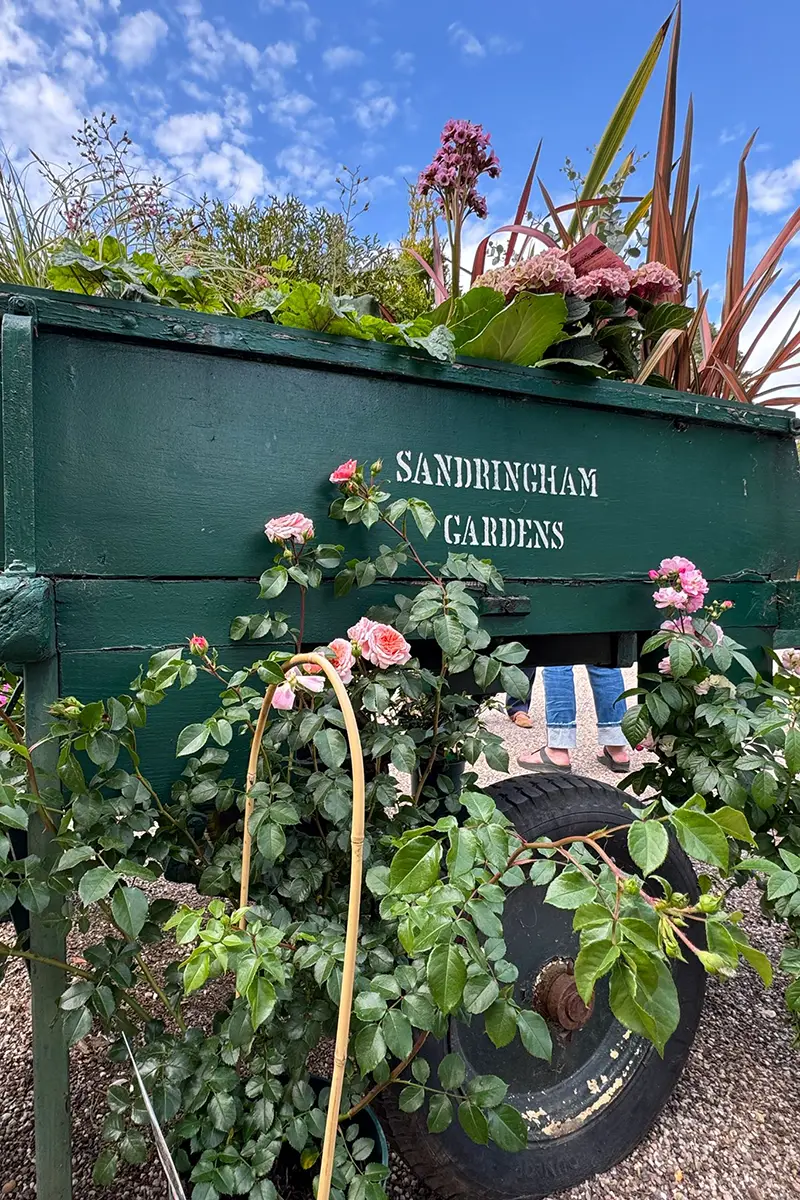 Sandringham Gardens plant pot sign