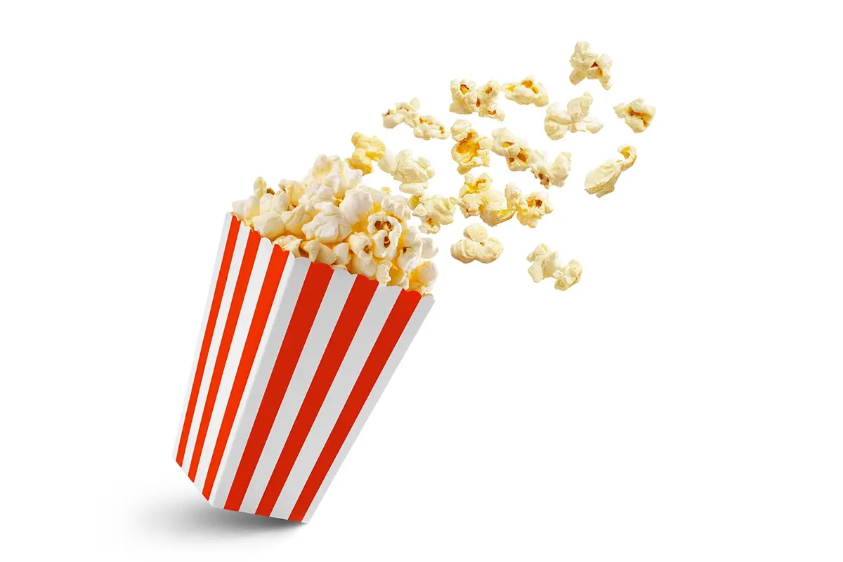 stock image of cinema popcorn
