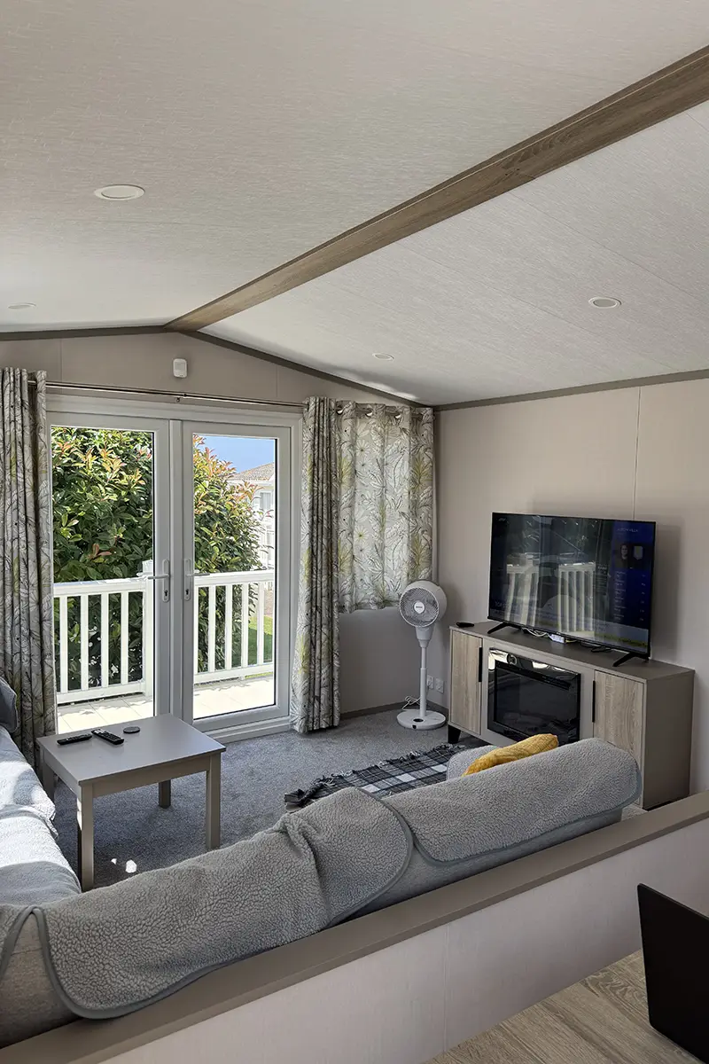 the living area of Wayne's holiday home