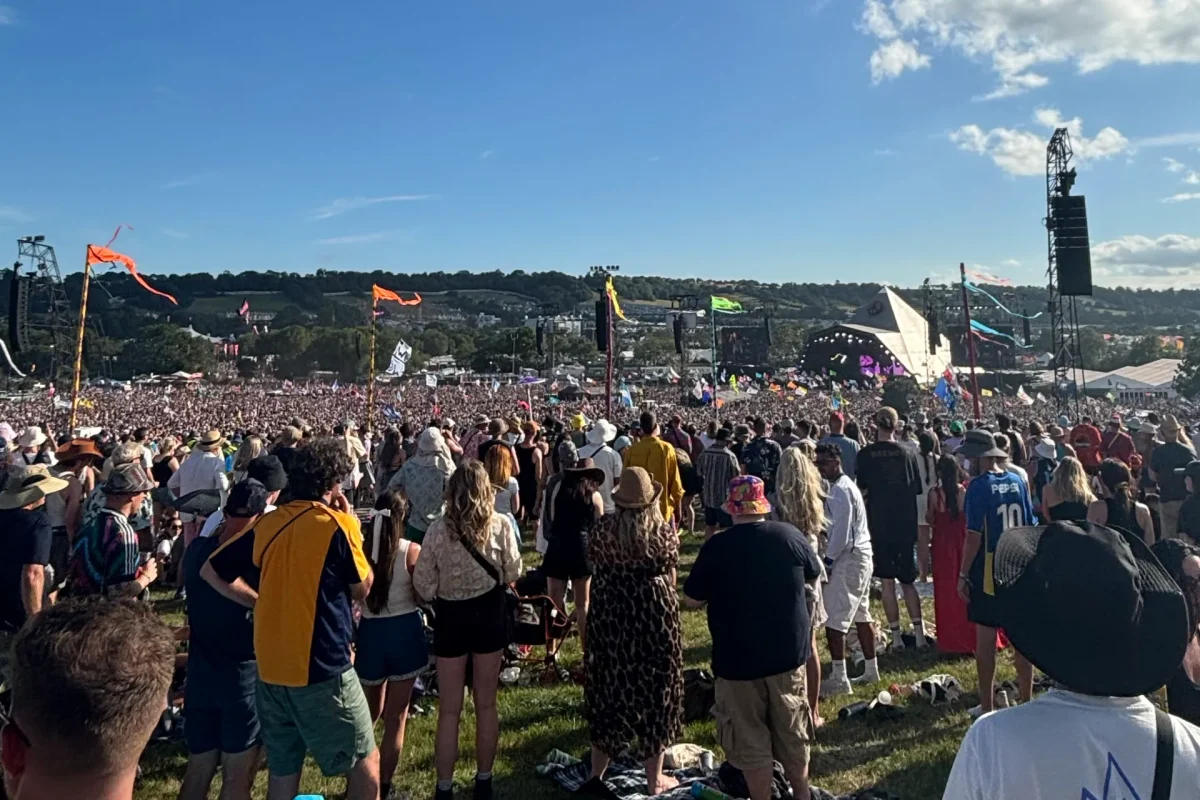 The Pyramid Stage at Glastonbury 2025