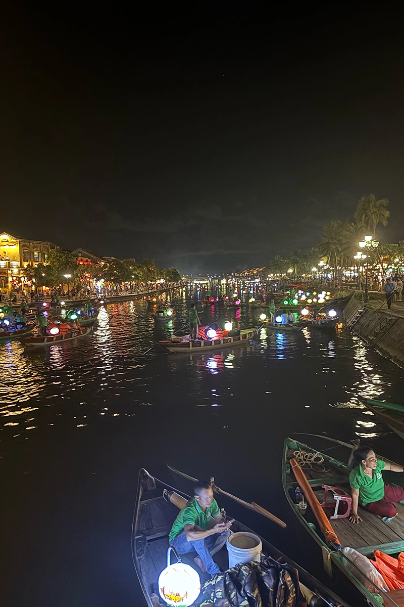 lantern boats on the river in Hoi An