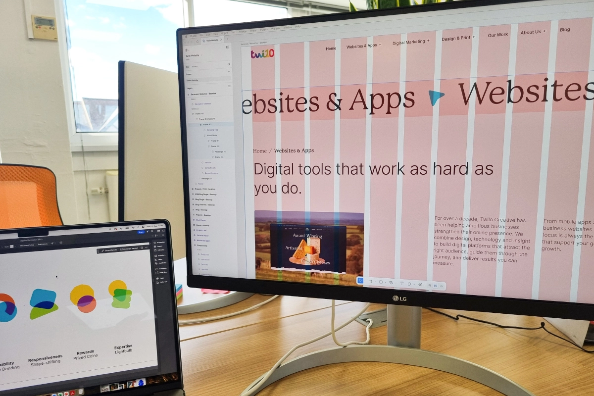 View of Figma file of the new Twilo website design