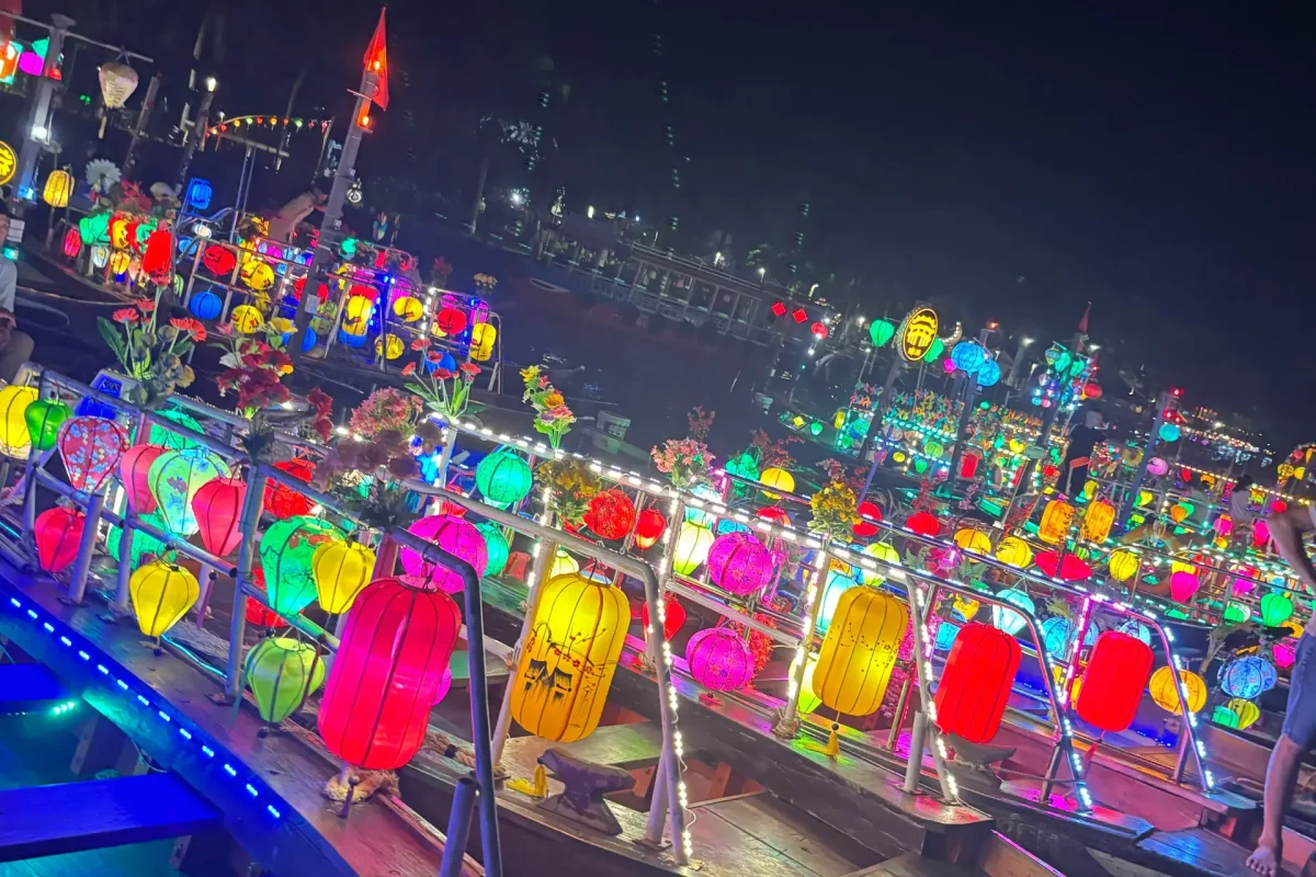 Lantern boats in Hoi An