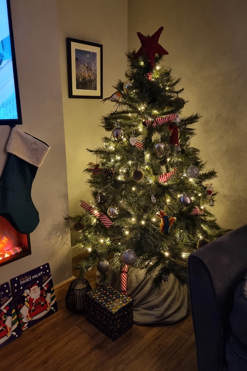 Christmas tree all decorated