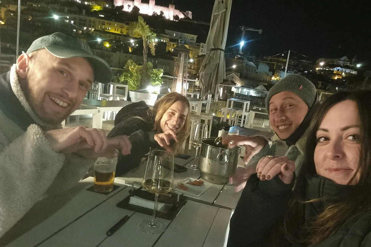 Reunited with friends in Lisbon