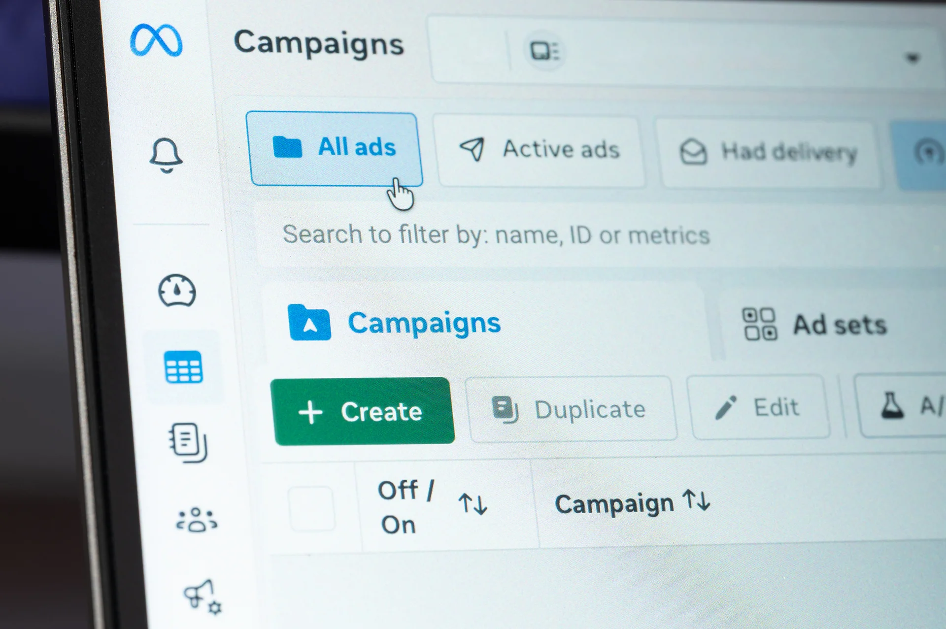 a view of the meta ad campaigns dashboard on the meta location fees blog