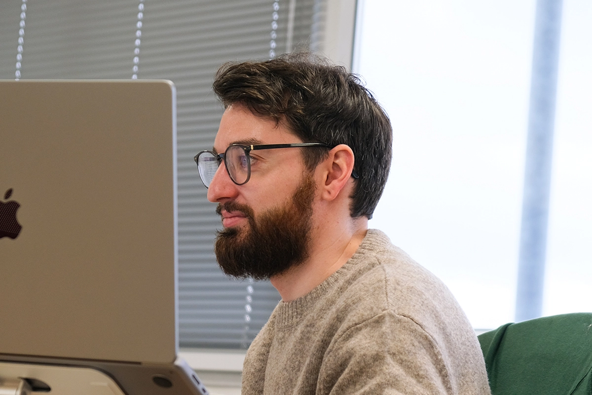 reece working on a project