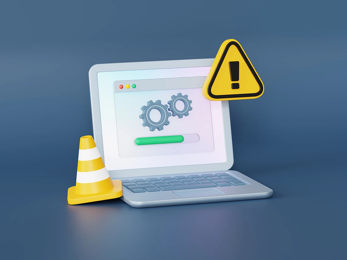 Alt: Illustration of a laptop performing an update] 