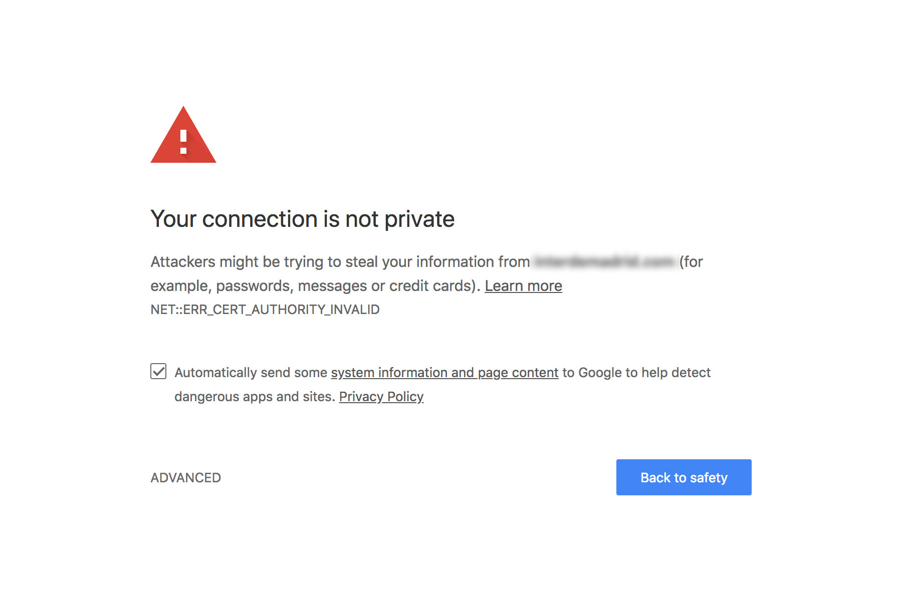 Chrome 68 Security Alert