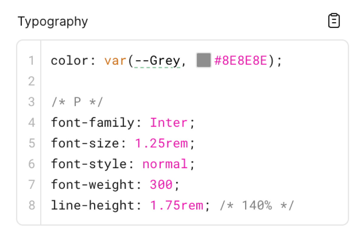 CSS values in Figma
