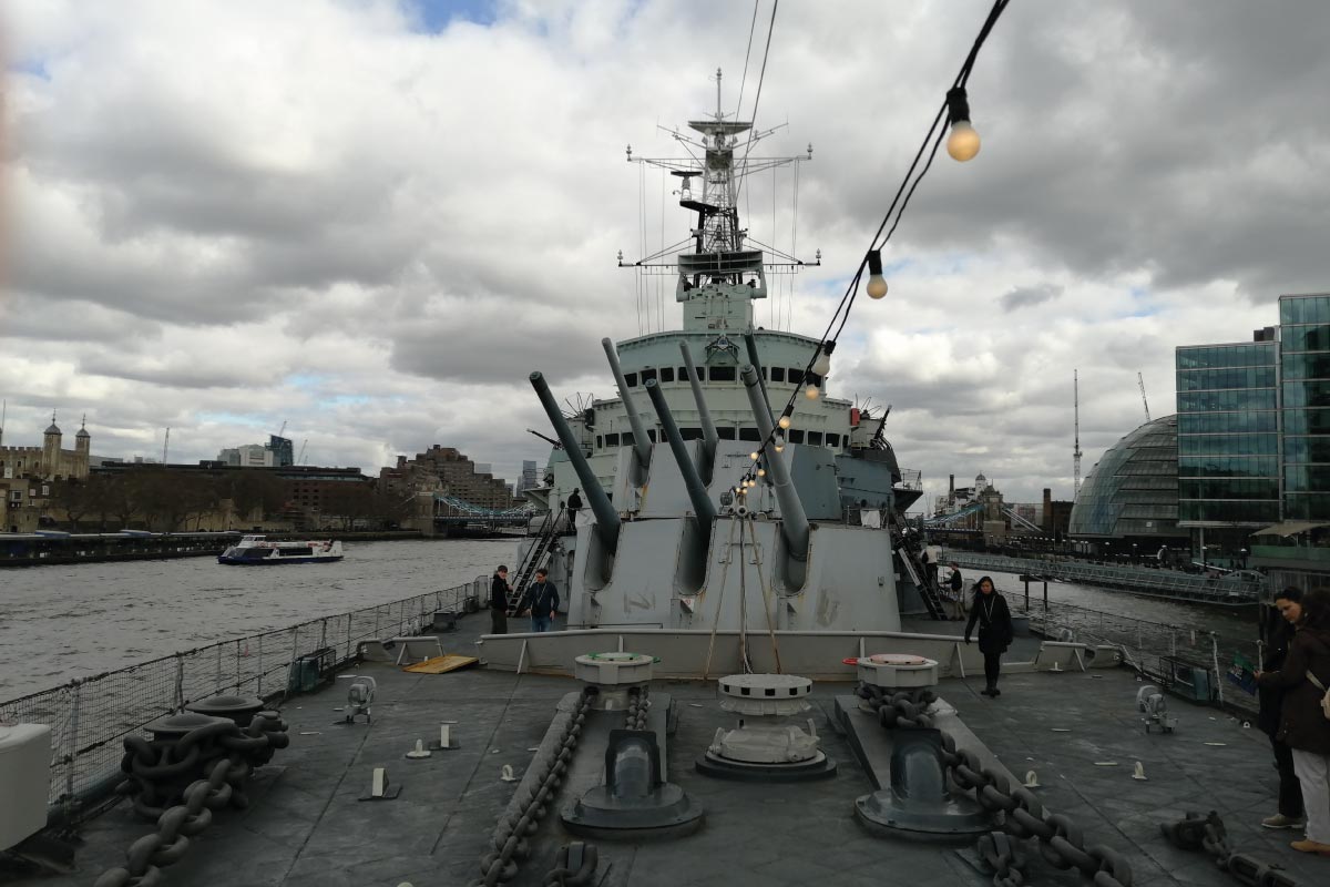 the guns on the hms belfast