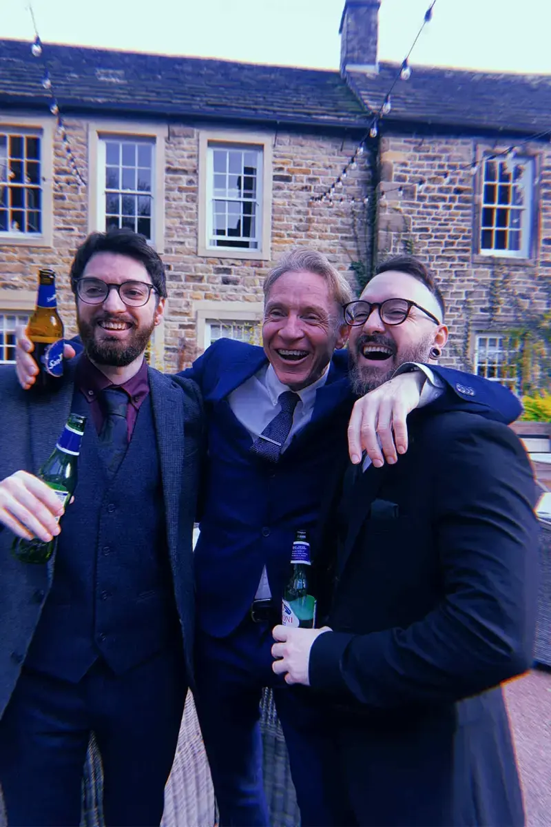 Reece and family at a wedding