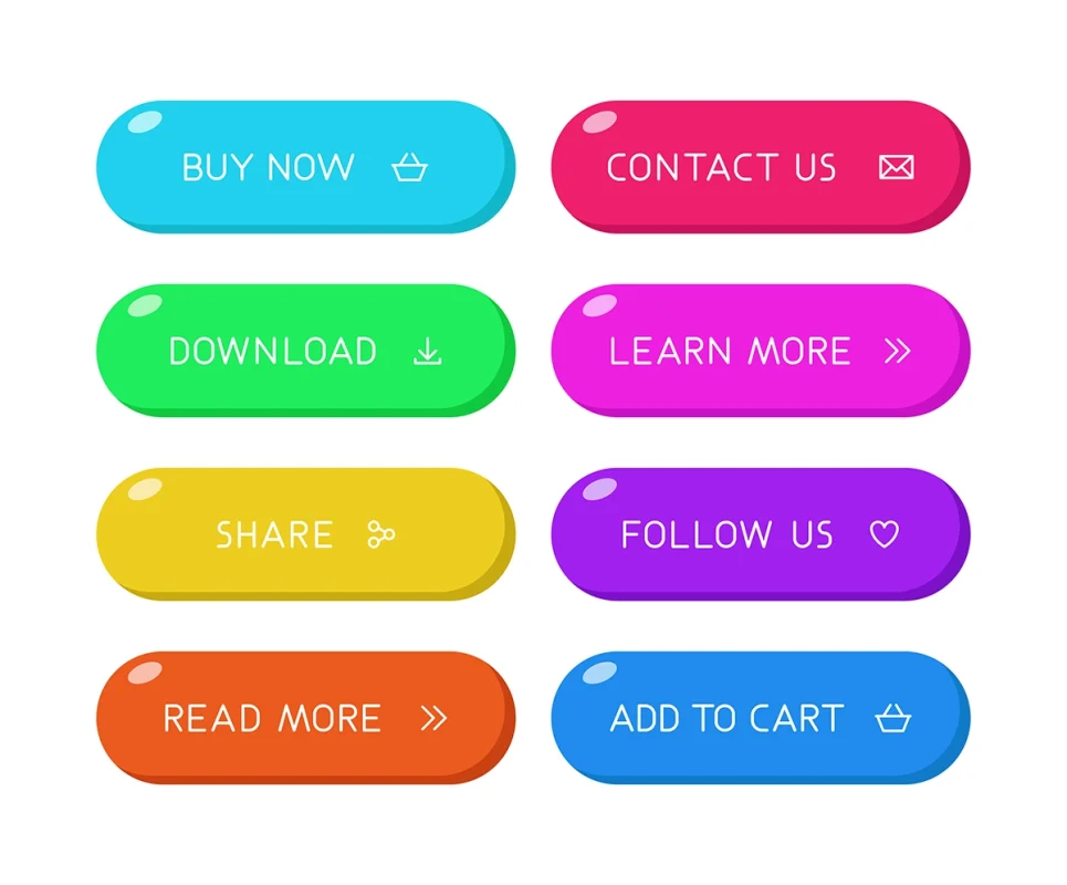 Different call to action buttons in different colours