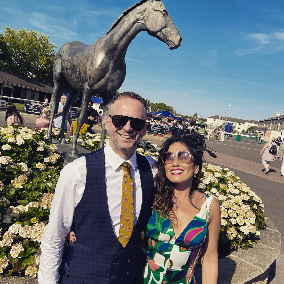 Web developer Matt with his fiancee at our annual marketing agency summer event