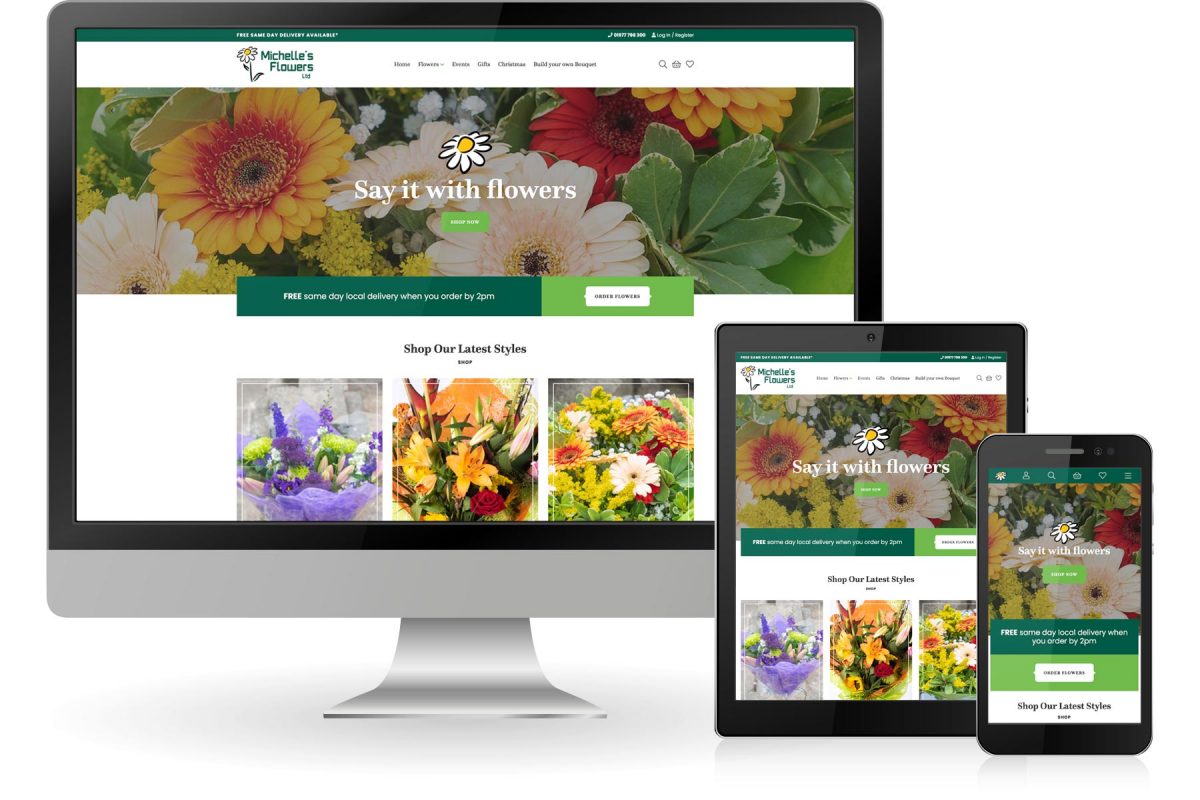 Michelles Flowers New Website Design